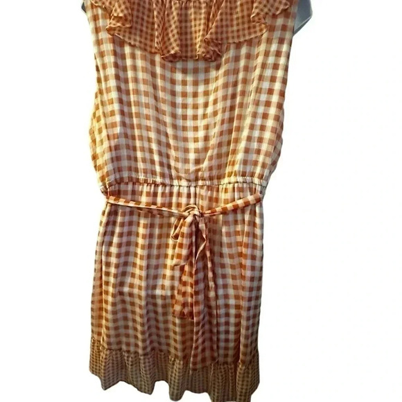 Lauren Conrad Sleeveless Dress orange Gingham Women's plus size 4X - Picture 6 of 14
